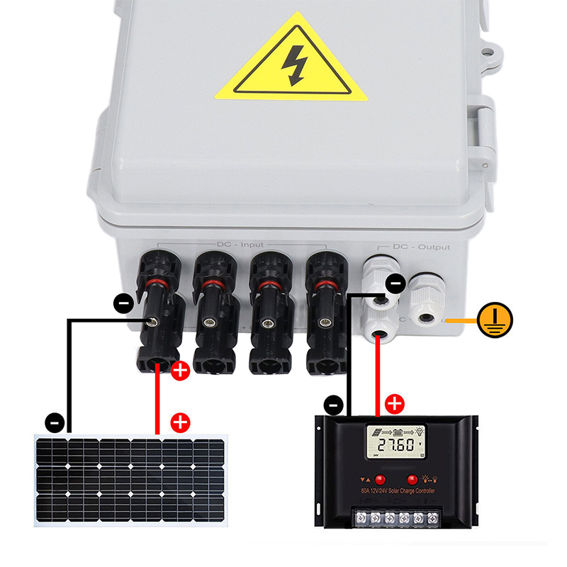 1000V DC Combiner Box 2 In 1 Out 